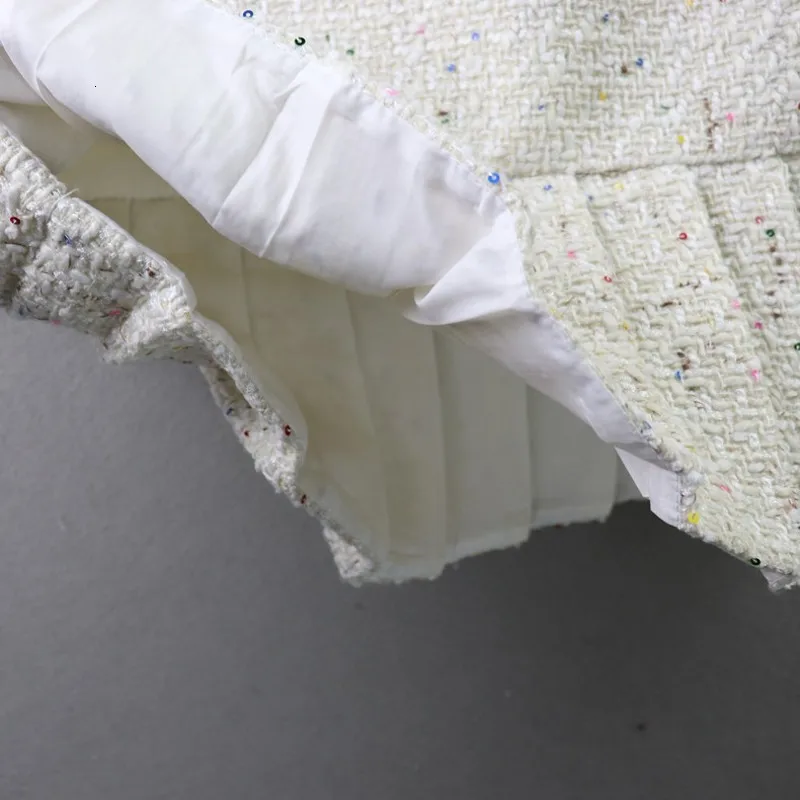 Дизайнерский бренд Женский шикарный твидовый пиджак с длинными рукавами юбка