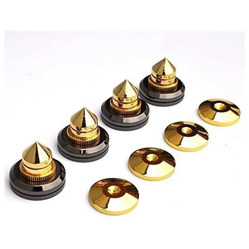 8 Набор позолоченный акустические шипы динамик стойки компакт-дисков аудио