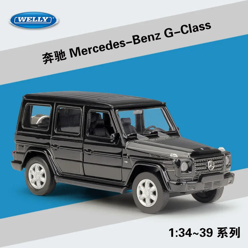 

Модель автомобиля Welly 1:36 из сплава Mercedes G-Class, игрушка для сбора подарков, без пульта дистанционного управления