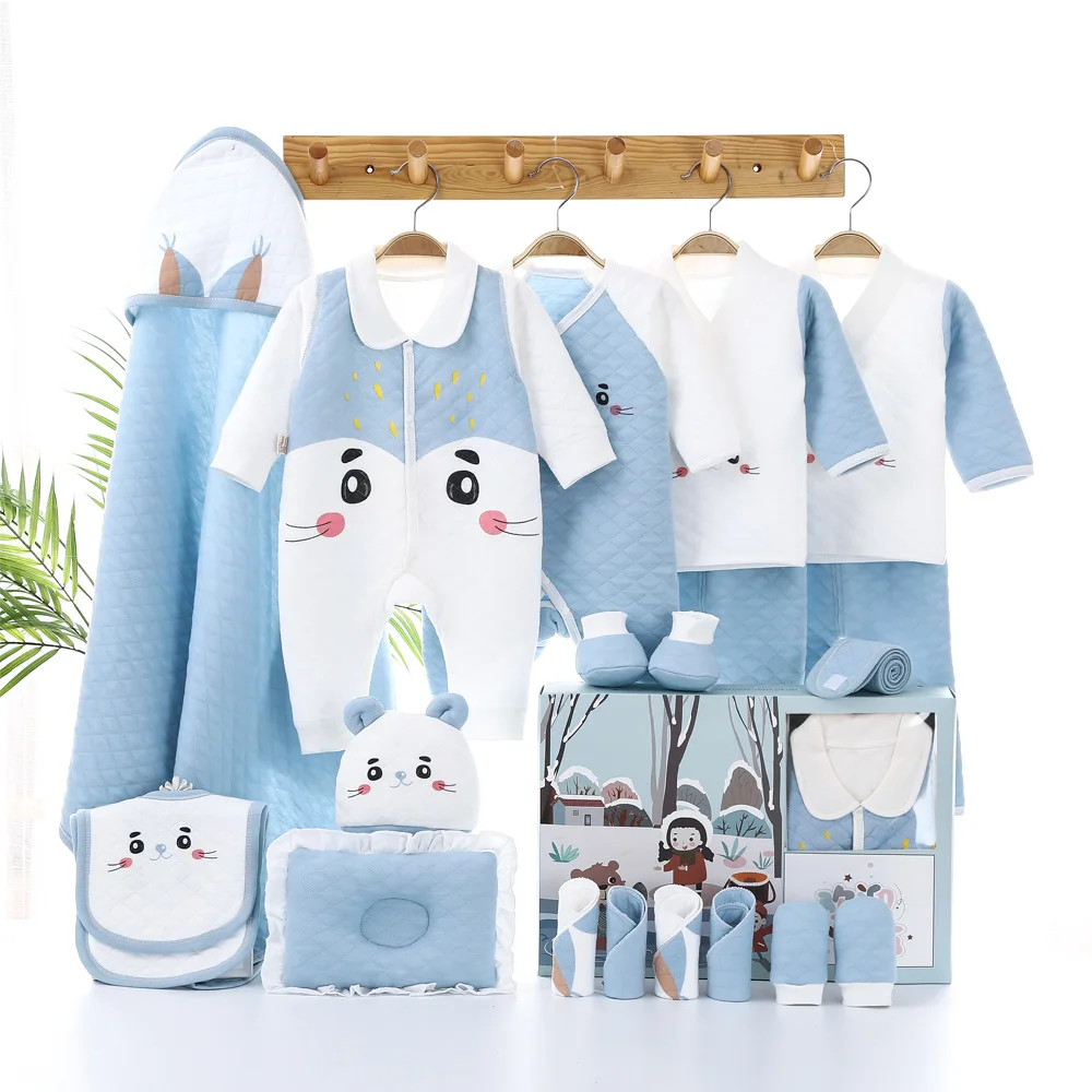 

20PCS Newborn Baby Gift Sets 0-6M Full Sleeve 100%cotton Baby Girl Clothes Unisex Solid Spring Baby Boy Clothes Sets Rapa Bebe