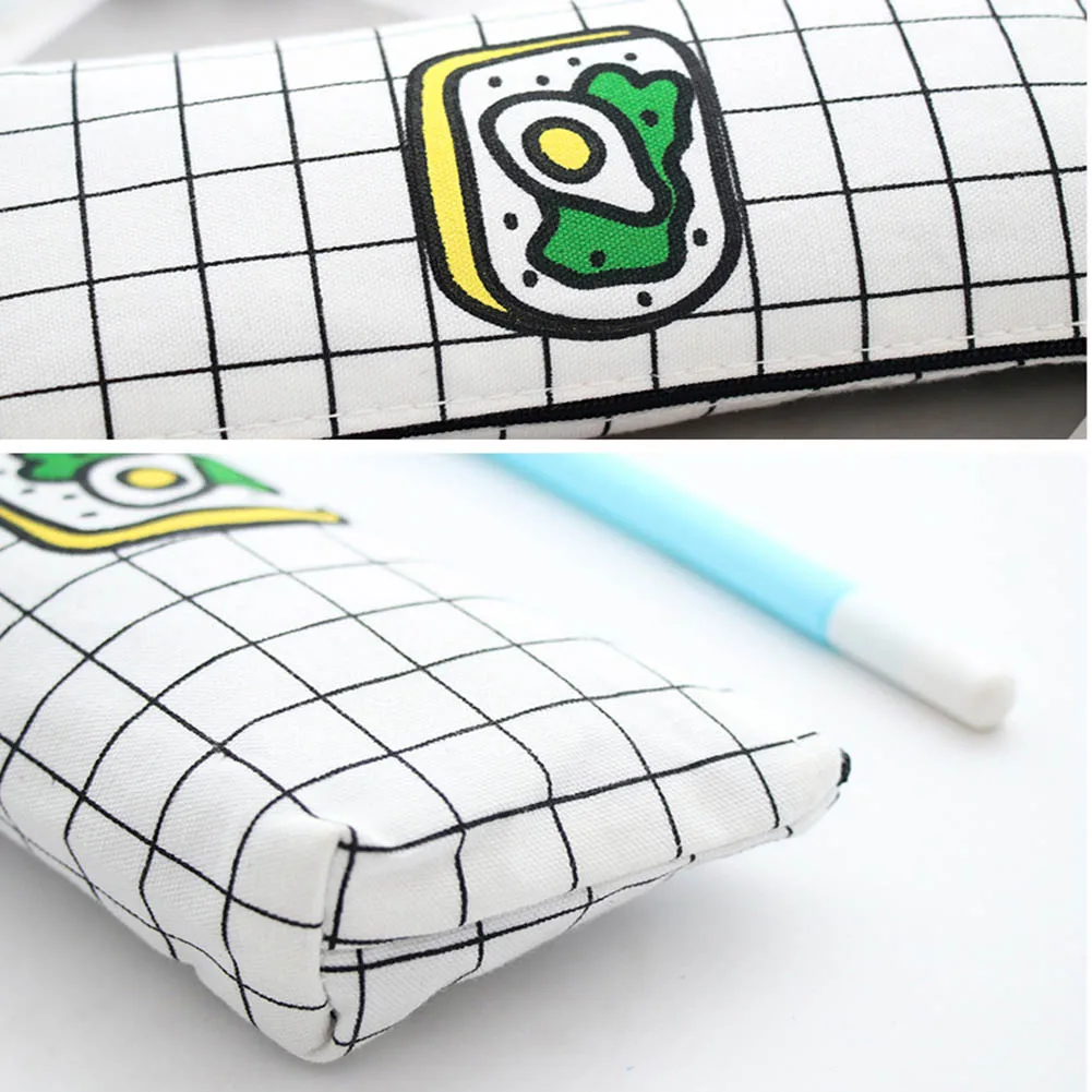 Милый фри Кола фаст-фуд холщовый чехол-карандаш для хранения канцелярских