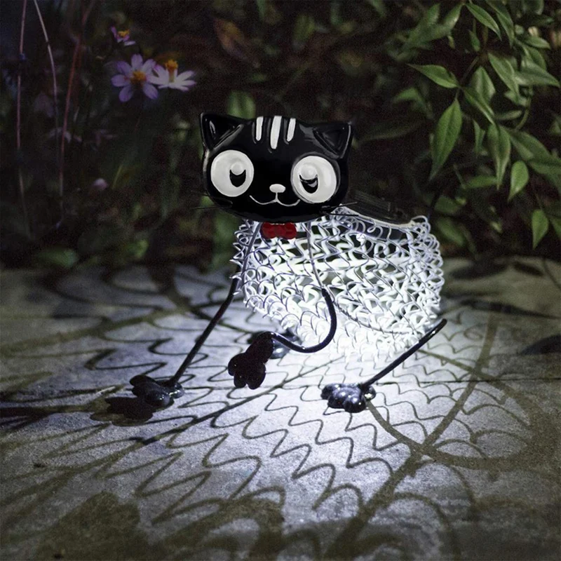 

3D Cat Shaped Solar Garden Light Outdoor Animal Decor Lawn Patio Lamp Cat Solar Light for Garden Yard Decor Ornament
