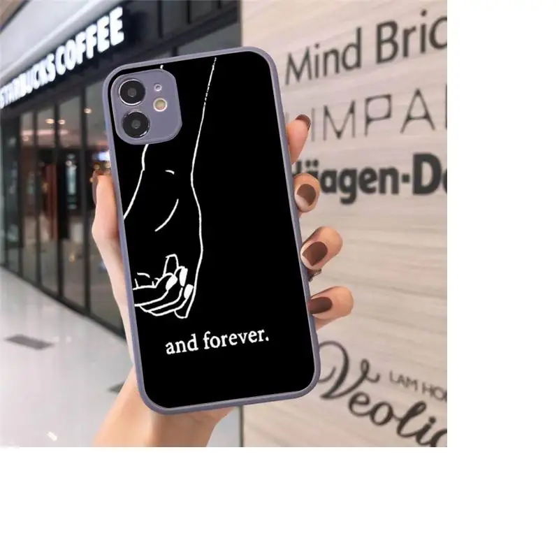 

Always And Forever Best Friends Cartoon BFF Phone Case Matte Transparent for iPhone 7 8 11 12 s mini pro X XS XR MAX Plus cover