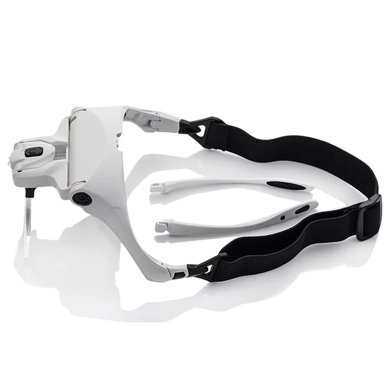 Головная повязка Лупа 2 светодиодный увеличительное стекло Регулируемая 5 линза