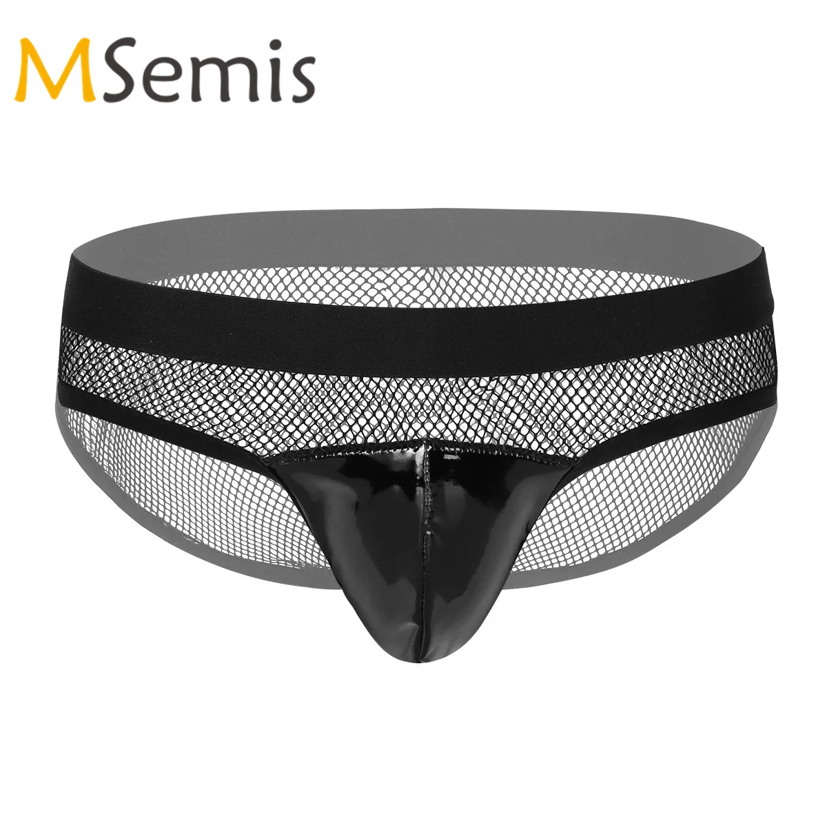 Купальники мужские бикини нижнее белье прозрачная в крупную сетку сплайсинга