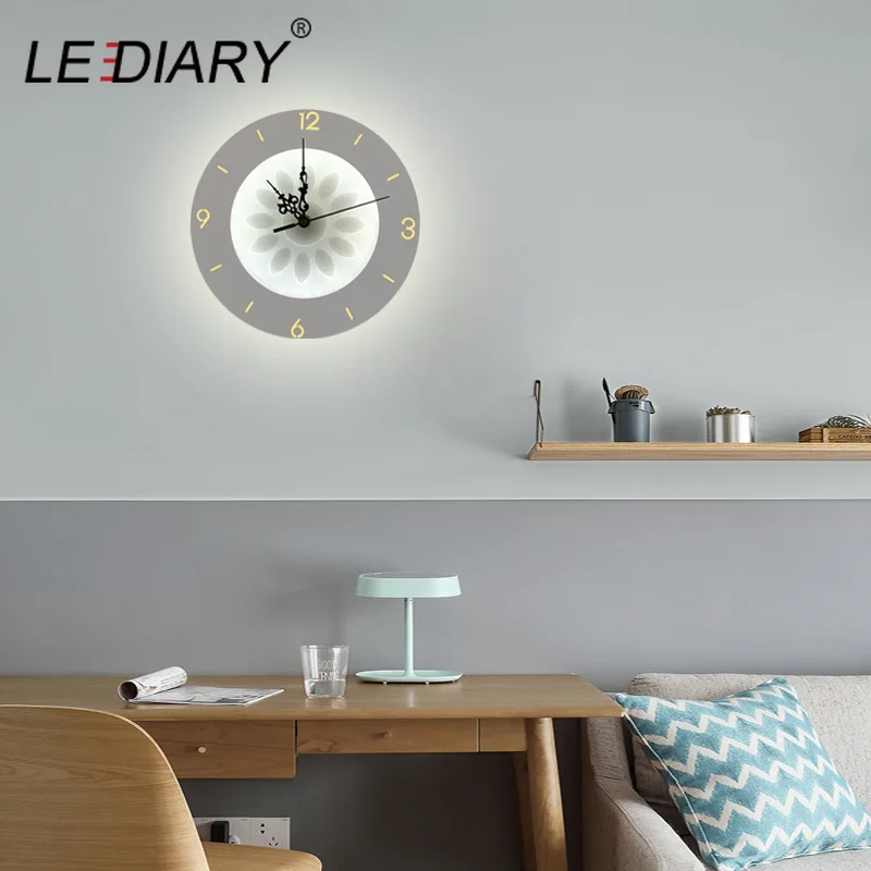 ZMISHIBO 15 Вт лунные Звездные рога Часы настенные бра для гостиной 220 В Декор