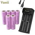 EAIEP 6 шт. 18650 перезаряжаемая батарея 2600 мАч литиевая 18650 батарея с 18650 зарядным устройством 2 слота зарядное устройство для батареи 3,7 в