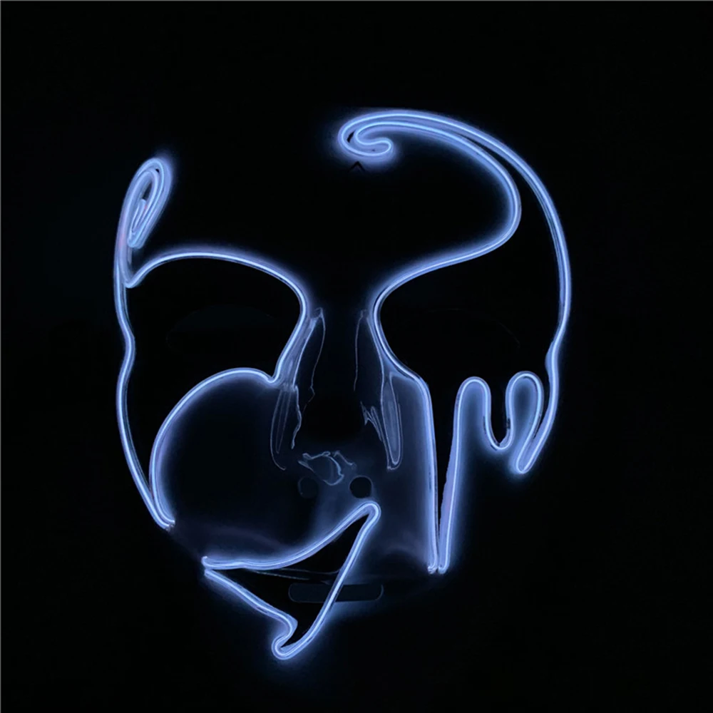 Светодиодный маска светящаяся для Хэллоуин Карнавальный костюм дьявола EL