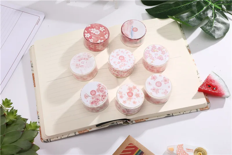 NOVERTY Flower Kawaii васи лента симпатичная Маскировка Лента креативный дневник DIY Украшение бумажные Скрапбукинг наклейки стационарные 02518