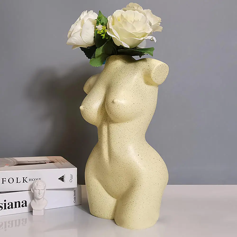 Mini Body Art Design Flower Pot Nude Female Sculpture Vase Creative Plant Planting Machine Home Gas Modern Decor | Дом и сад