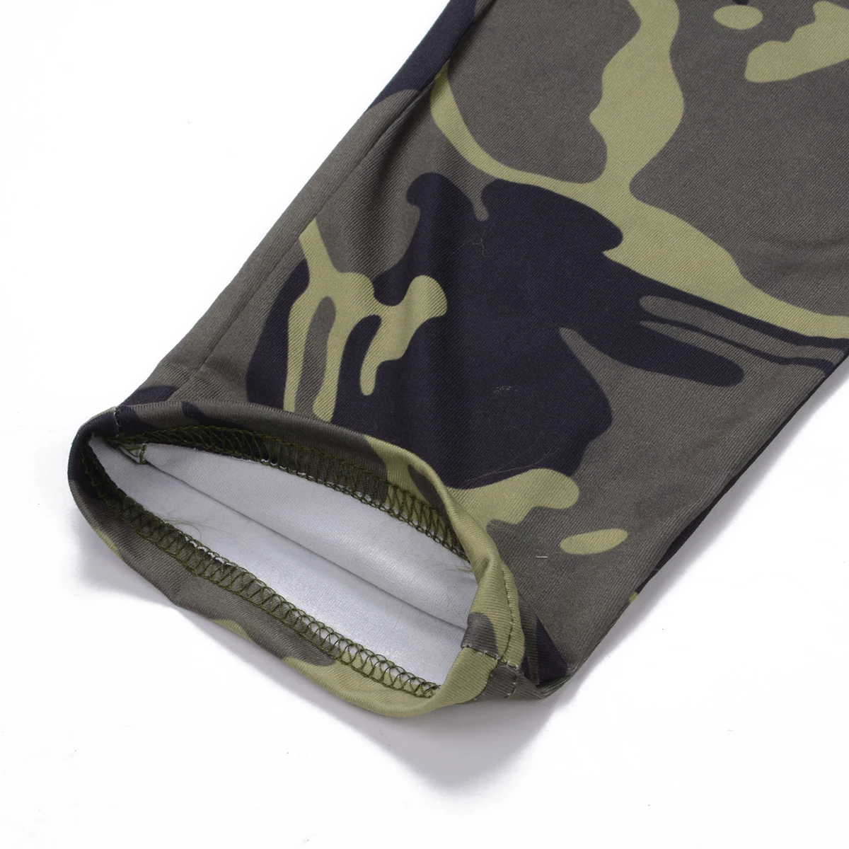 

Women High Waist Elastic Cutout Camouflage Pants Summer Casual Joggers Skinny Leg Pant Lace Patchwork Trousers Sport Cargo Pants