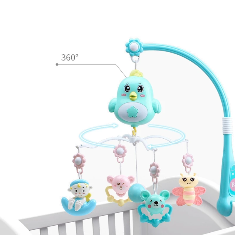 

Baby Bed Bell Mobile Multifunctional Music Crib Rattle Music Box Night Light 97BC