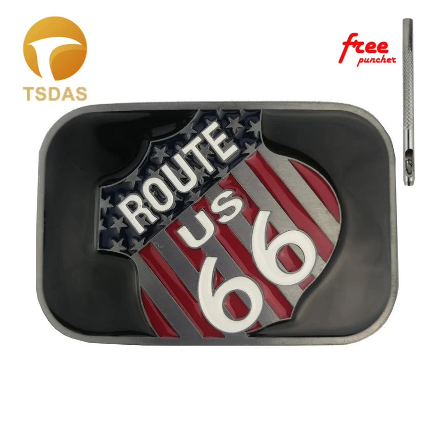 Наручники ковбойская пряжка для ремня Route 66 США Классические черные мужские и