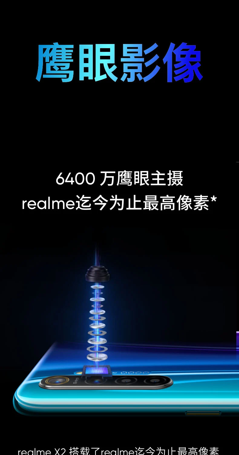 64MP Oppo Realme X2 мобильный телефон Android 9,0 4G LTE Snapdragon 730G 6," Super AMOLED отпечаток пальца на экране 30W VOOC 4,0 type-C