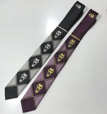 Японский галстук с рисунком аниме шейный мотивом невероятных приключений Джоджо