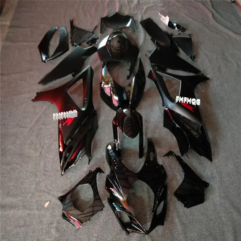 Подходит для SUZUKI black GSXR 600 750 обтекатель комплект K6 2006 2007 GSX-R600 GSX-R750 06-07 Черный набор обтекателей на заказ