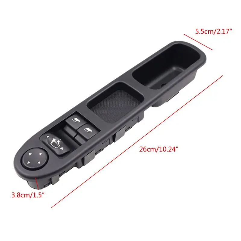 

Front Left Driver Side Power Master Control Window Switch for Peugeot 307 2000-2005 96351622XT