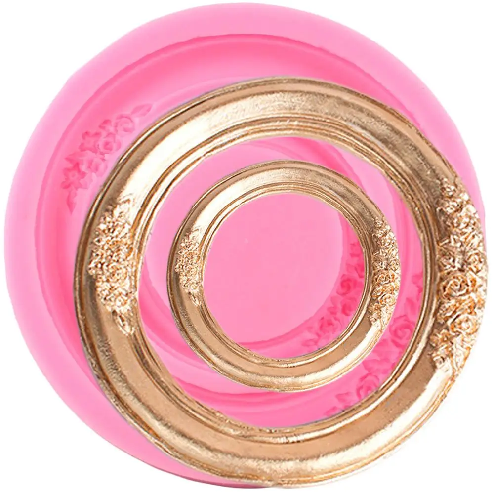 Винтажная гирлянда круглая рамка силиконовые формы фотоформа для торта