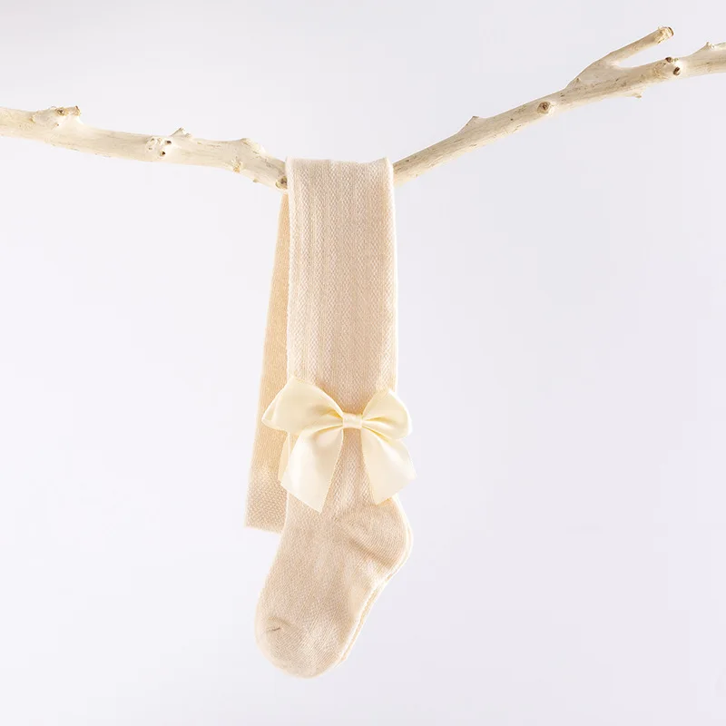 

Summer Cute Girls Tights Baby Bowknot Cable Knit Tights For Children Cotton Breathable Pantyhose For Toddler Girls Stockings