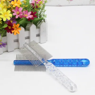 Прямая поставка Симпатичные расчески для домашних питомцев из нержавеющей стали