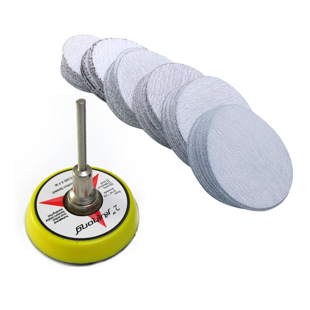 

60pcs/Set 2inch Sandpapers Wet Dry Metal Wood Finishing Car Polishing Disc 80-600 Grit 50mm Round Abrasive Tools