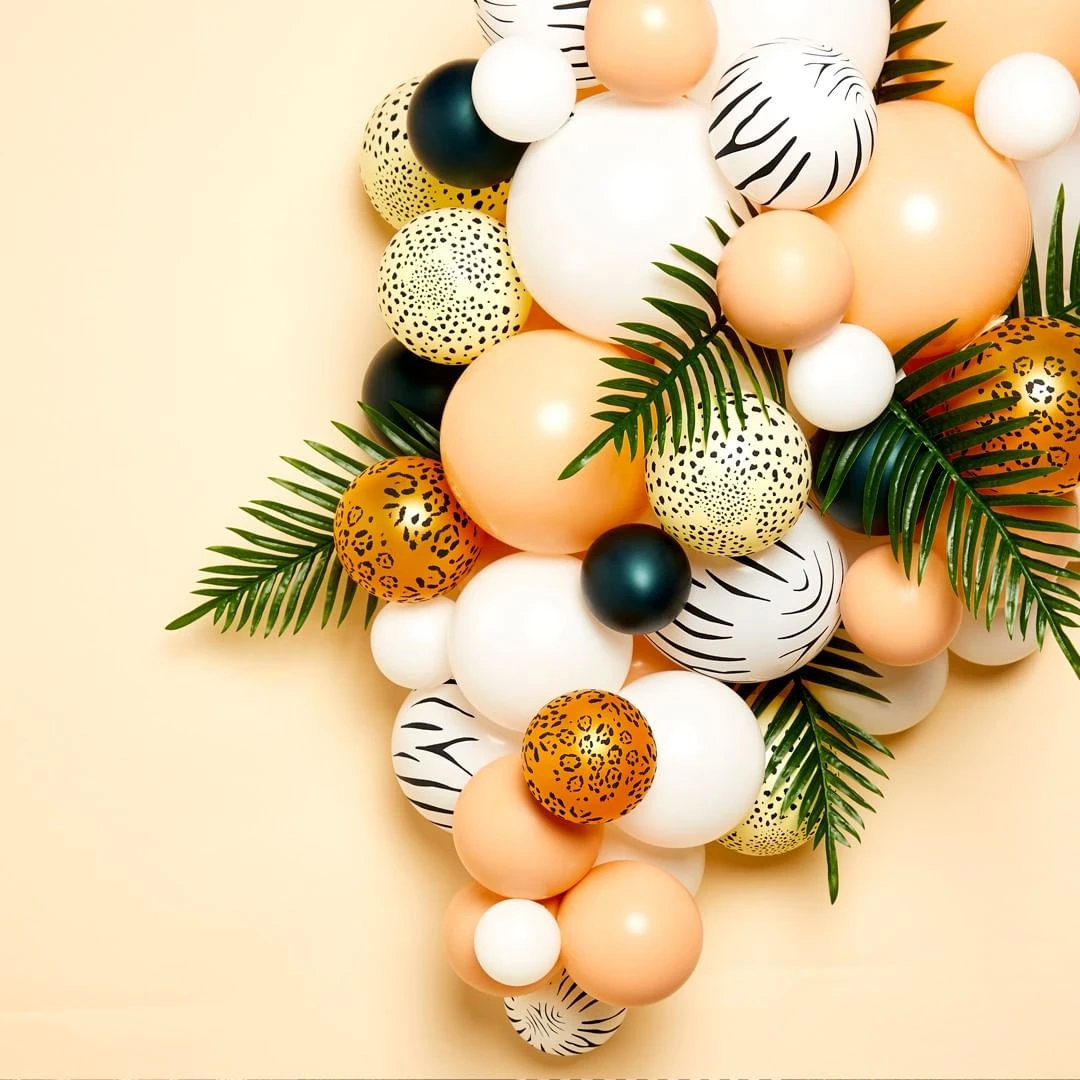 

35pcs Jungle Safari Party Balloons Set Green Digital Balloon for Kids Birthday Party Decoration Aniaml Forest Party Supplies