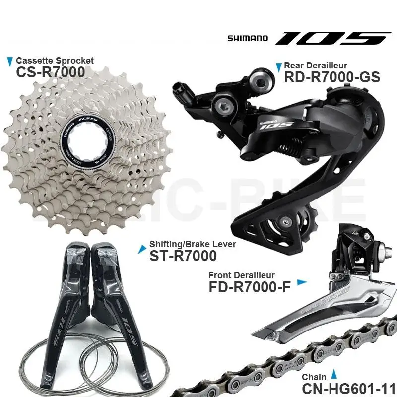 Переключатель передач SHIMANO 105 R7000 2x11 в для шоссейного велосипеда с тормозным