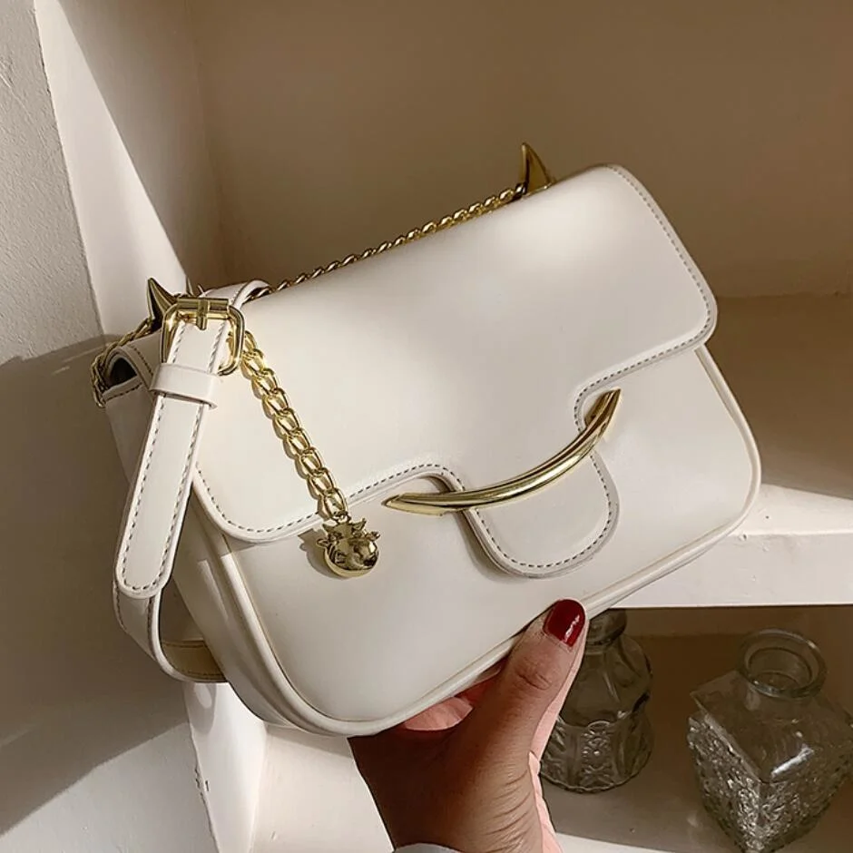 

Elegant Female Square Crossbody bag 2021 Fashion New Quality PU Leather Women's Designer Handbag Chain Shoulder Messenger Bag