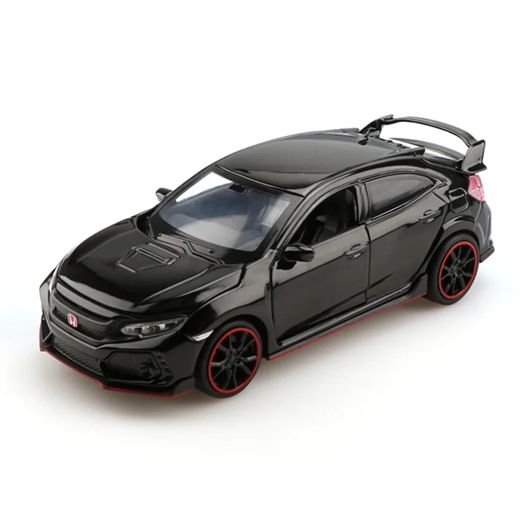 

1:32 HONDA CIVIC TYPE-R Diecast & Toy Транспорт металлическая модель автомобиля со звуком светильник коллекционные автомобили игрушки для детей Рождестве...