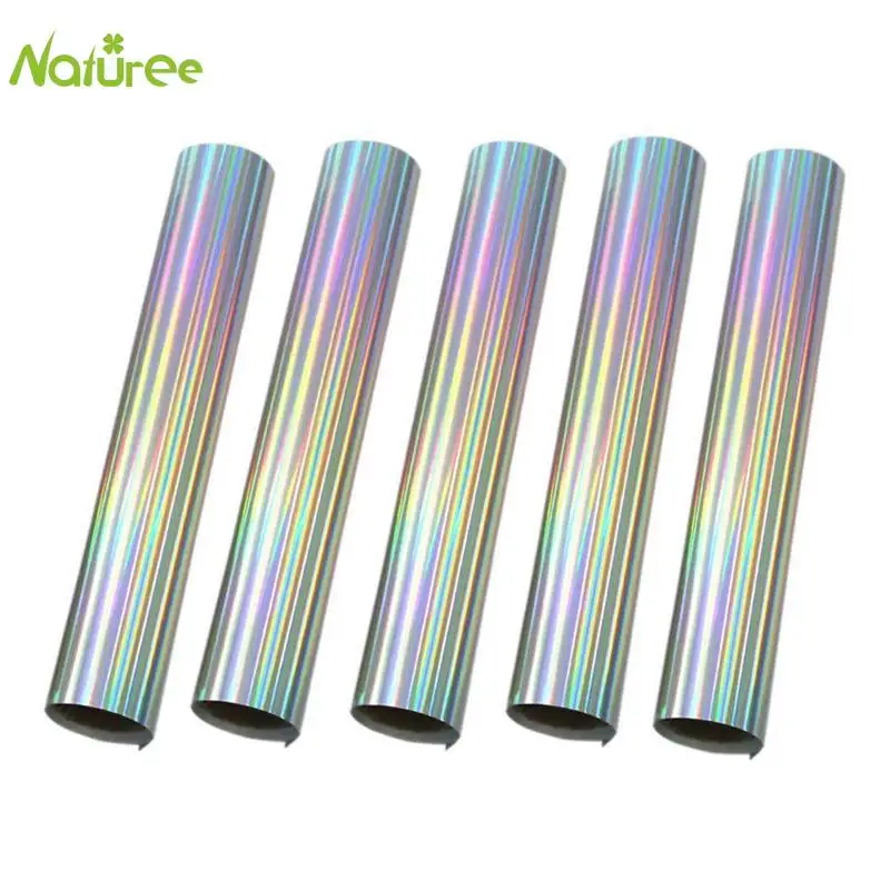 25 см * 1 м Лазерная голографическая теплопередача винил HTV Радужный цвет теплового