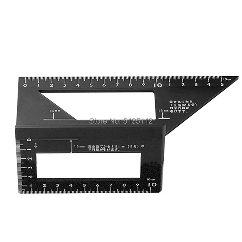 Алюминий сплав Пластик квадратный угловой измерительный прибор 45 градусов 90