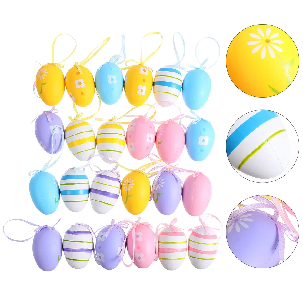 

24pcs Colorful Egg Shell Easter Decoration Festival Crafts Egg