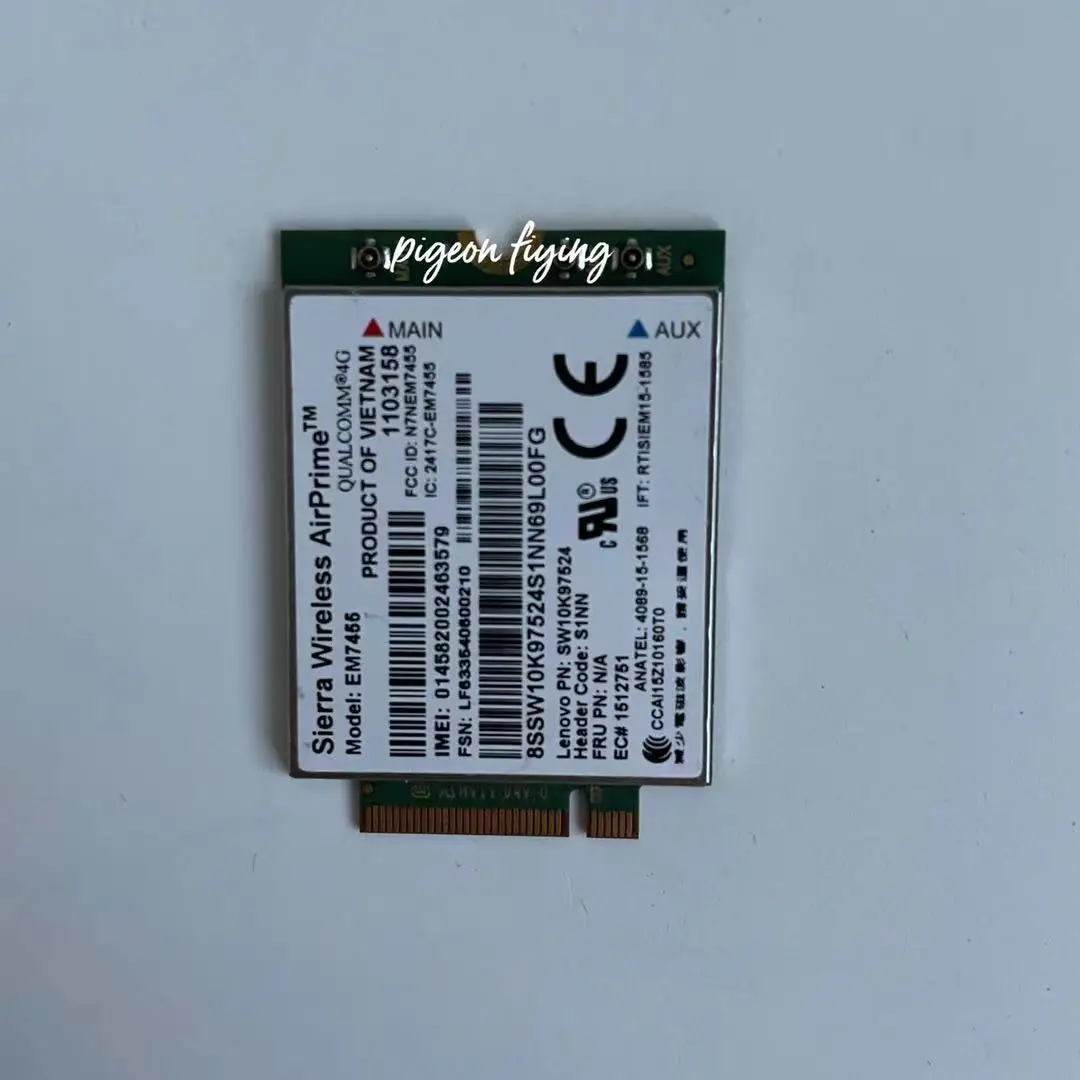 sierra wireless airprime gobi6000 em7455 wwan card ngff fru module 01ax756 for thinkpad x1 l470 x270 t570 device qualcomm 4 doc free global shipping