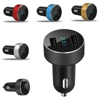 new 5v 2 usb car charger usb type c dual port pd qc fast charging for laptop translucent car phone charger for iphone samsung