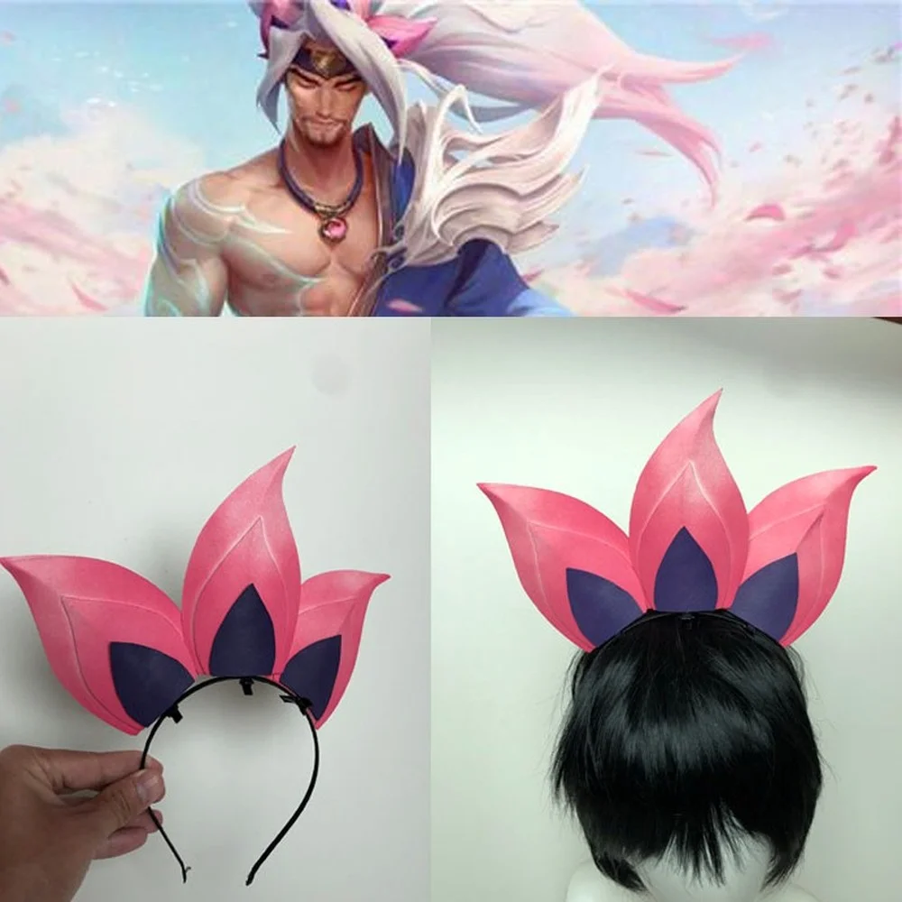 

Game LOL Spirit Blossom Yasuo Cosplay Headwear Anime Hair Clip Hairpin Pin Hair Pin Costume Accessory Prop Halloween props