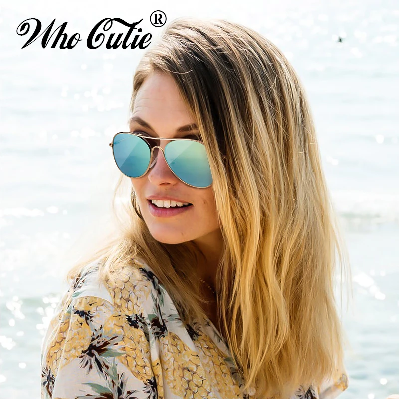 Женские солнцезащитные очки с металлической оправой WHO CUTIE Винтажные
