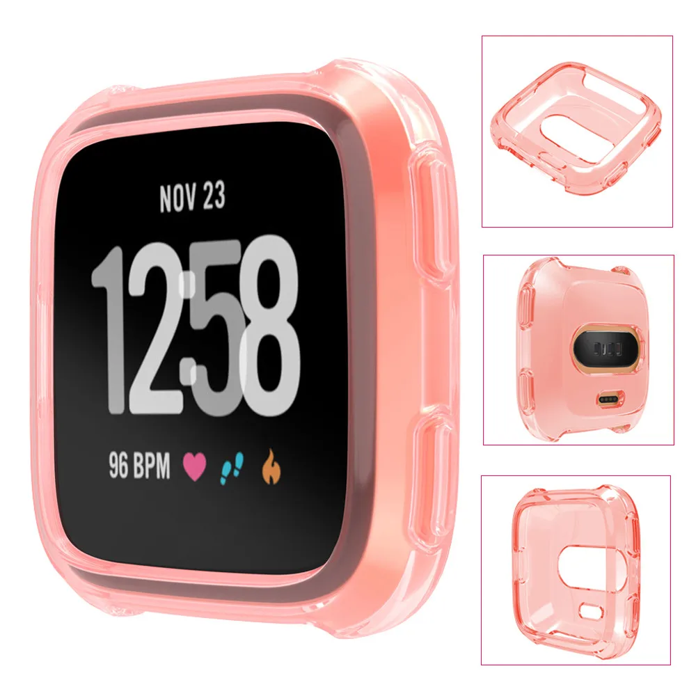 Мягкий защитный чехол Ouhaobin из ТПУ Для Fitbit умные часы Versa мягкая силиконовая рамка