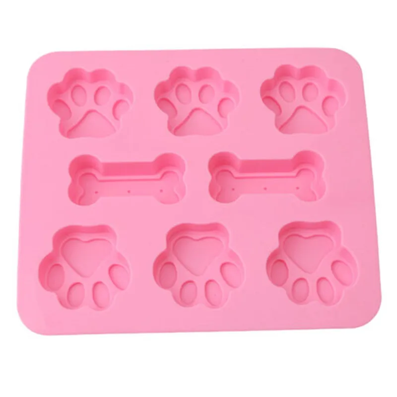 Moulds Candy Chocolate Fondant Soap ICE Cube Silicone Mold Tray Pet Dog Bone Paw mold | Дом и сад