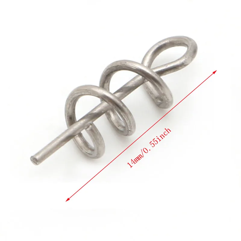 

25Pcs Fishing Lures Pin Spring Fixed Latch Needle Soft Worms Bait Hook Connector