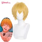 Парик для косплея денджи из мф бензопила, термостойкий синтетический, с коротким желтым амином для косплея, Хэллоуина, 30 см