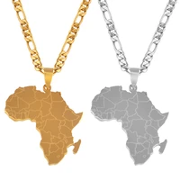 anniyo hip hop style africa map pendant necklaces gold silver color jewelry for women men african maps jewellery gifts 043821