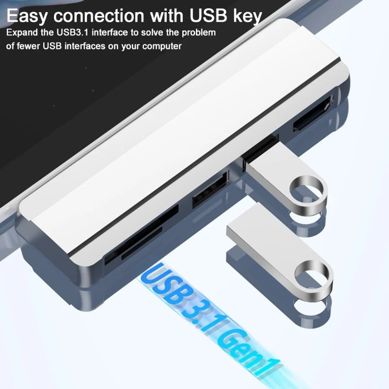 

Док-станция типа C 5-в-1, док-станция для диска, совместимая с HDMI док-станция HDD SSD, адаптер питания для адаптера Surface Pro 4/5/6