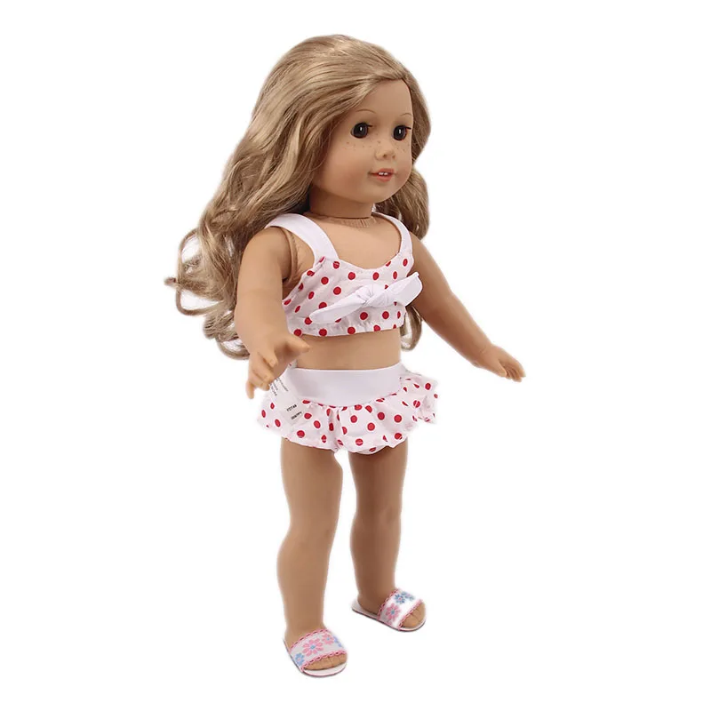 LUCKDOLL маленький свежий, милый купальник подходит 18 дюймов Американский 43cmBabyDoll одежда аксессуары, игрушки для девочек, поколение, подарок на день рождения