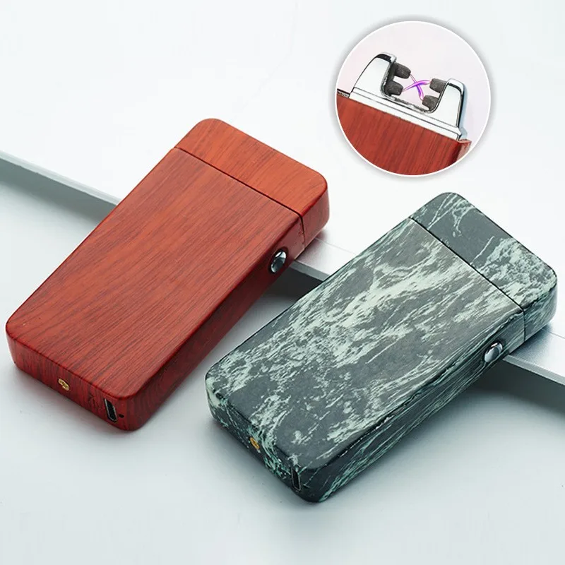 Двойная дуговая USB Электронная сигарета зажигалка зеленый лазер Lgnition