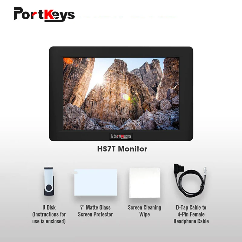 Монитор для камеры Portkeys HS7T 7 дюймов 4K 3G SDIHDMI совместимый высокояркий монитор 1200nit с