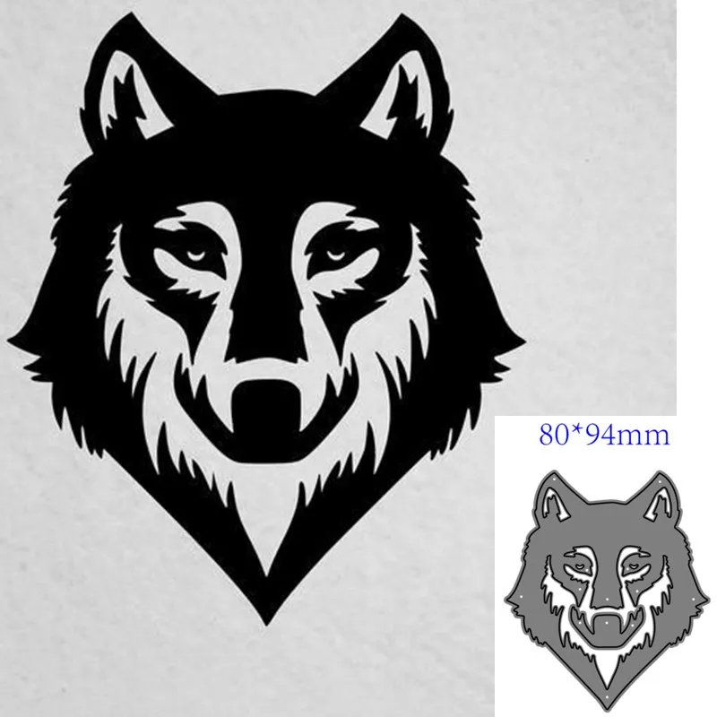 

Metal cutting dies cut die mold Animal Wolf decoration Scrapbook paper craft knife mould blade punch stencils