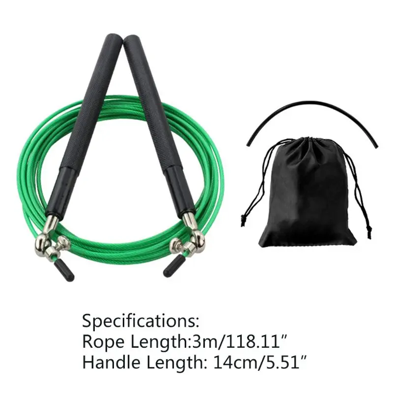 

10ft Cross Speed Jump Rope Professional Skipping Rope For Fitness Skip With Bag N58B