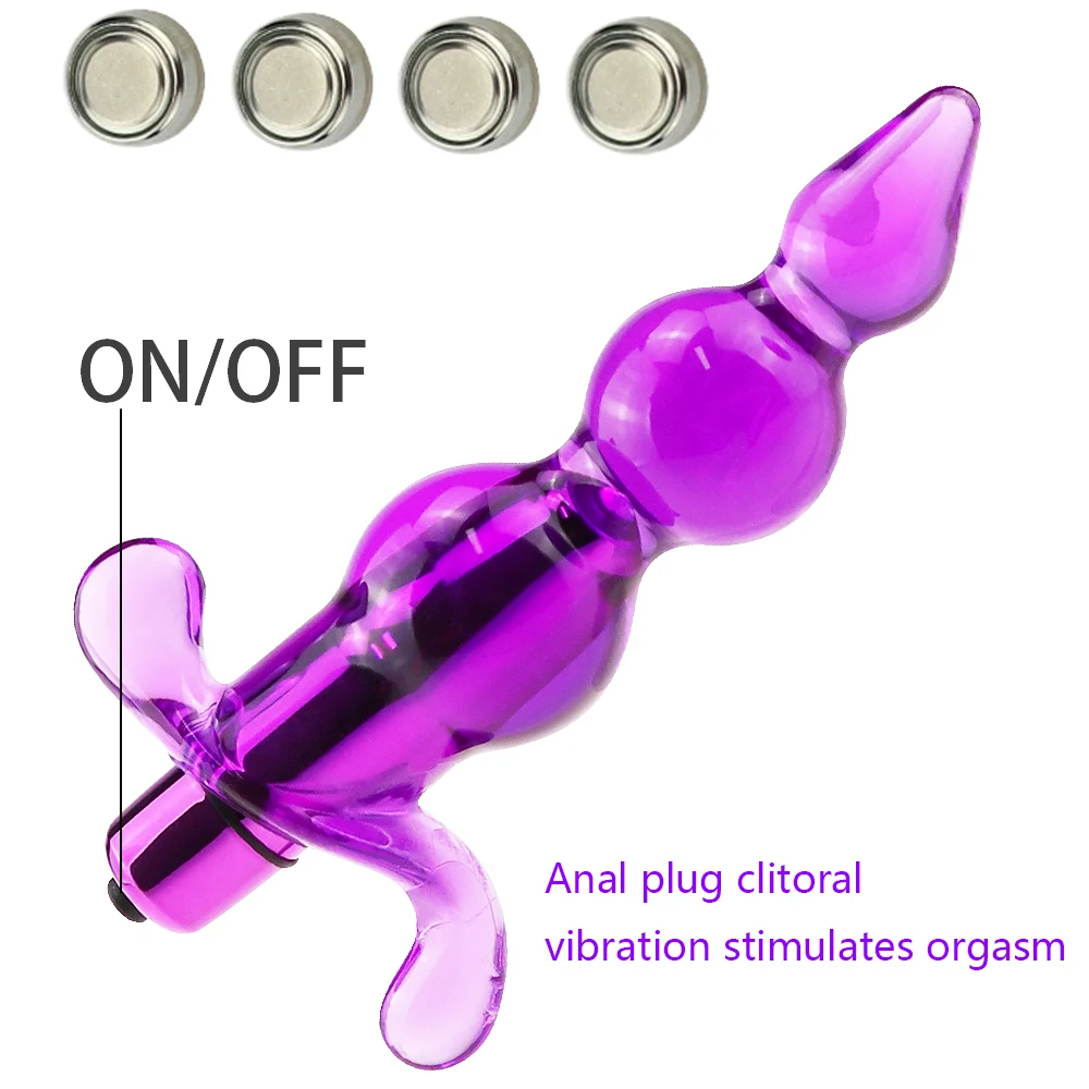 Анальная пробка вибратор с 3 шариками для массажа простаты Стимулятор точки G