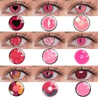 Био-эссенция 1 пара Косплей Контактные линзы для глаз цветные аниме аксессуары розовые линзы Хэллоуин Nezuko Косплей Контактные Линзы