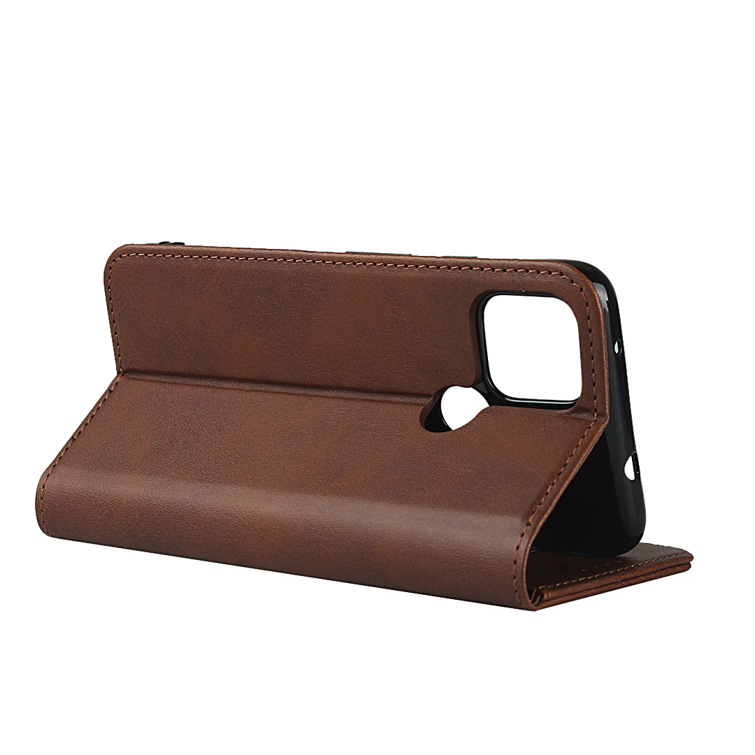 Кожаный чехол для Google Pixel 4A телефона 5 81 дюйма Магнитный с отделением карт 55 дюймов